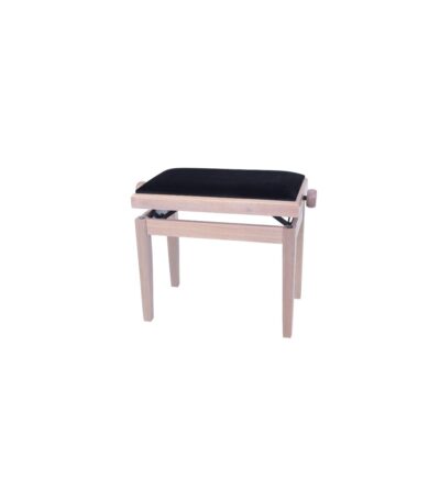 Piano bench Deluxe White Ash Black cover